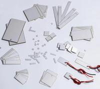 PZT5 Piezo piringan keramik square piezoelektrik keramik Wafer Sensor ultrasonik transduser ultra-tipis Chip keramik Wafer