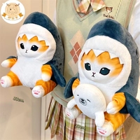 Yanxinanv kawaii Tempura crevettes frites requin chat en peluche pendentif animal jouets en peluche requin chat animaux en peluche