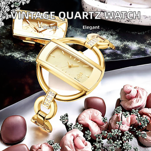 Reloj Vintage para Mujer Yalusi, Aleación, Cuarzo, Fondo Transparente, Diseño de Moda Casual - Product Image 2