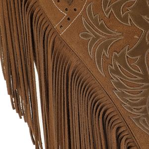 Botas Vaqueras de Mujer Color Bronceado con <span class=keywords><strong>Flecos</strong></span> hasta la Rodilla, Bordadas, con Punta Puntiaguda y Tacón Cuadrado, para un Estilo Country - Product Image 6