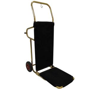 C017 Duurzame hotelkofferwagen van roestvrij staal, titanium en chroom, draagvermogen 200 pond, modern, voor lobby, thuisbar, magazijn - Product Image 4