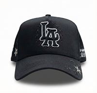 Gorras de Béisbol de Alta Calidad de 5 Paneles DH HAYS X JUNIOR H con Visera Curva y Bordado 3D, Gorras Originales de Calidad Beard