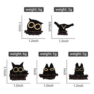 Ich sehne mich nach Gewalt Emaille Pin lustige anti soziale Zitat Brosche betrachten dies als Bedrohung Abzeichen Schmuck Großhandel - Product Image 6