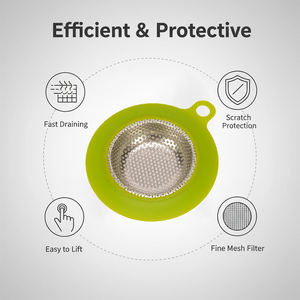 Customizable Wide Rim Rubber Edge Sink Drain Stainless Steel Household Kitchen Sink Garbage Filter - Product Image 3