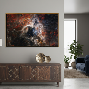 Impresión en lienzo espacial de Nebulosa Cósmica - Arte de pared de galaxia para el hogar o la oficina, lienzo con marco dorado - Product Image 3