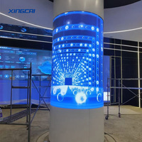 Écran LED P1.53 créatif d'intérieur de HD d'usine avec des modules flexibles courbant l'écran LED