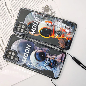 Funda de teléfono de silicona con estampado de dibujos animados de astronautas lindos con cubierta trasera de cuerda para Samsung S23 ultra A12 A52 <span class=keywords><strong>A72</strong></span> A32 <span class=keywords><strong>A53</strong></span> A02 A50 A33 S22 - Product Image 4