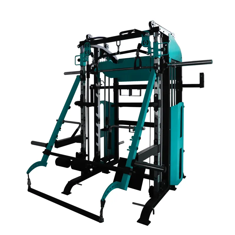 POWER RACK COM SMITH & CABO MÁQUINA Funcional Trainer Elétrico Commerical Gym Equipment Cage Power Rack