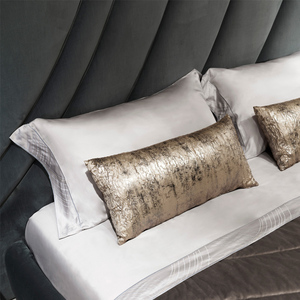 Set di camere da letto di lusso moderno letto matrimoniale morbido letto imbottito con testiera unica Design contemporaneo per hotel - Product Image 6