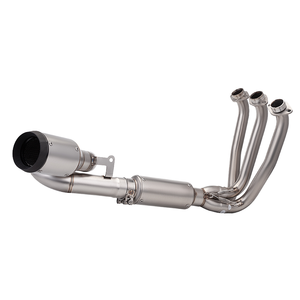 Nouveau système d'échappement complet en acier inoxydable pour <span class=keywords><strong>moto</strong></span> 675SR 675R 675NK, silencieux modifié 675SRR, tuyau de raccordement avant, remplacement/réparation - Product Image 1