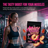 OEM Private Label Wei-eiwit Gummies Vegan Natuurlijke Aminozuren Sportvoeding Energie Supplement Creatine Wei-eiwit Gummies