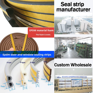 <span class=keywords><strong>Bande</strong></span> d'étanchéité professionnelle <span class=keywords><strong>en</strong></span> mousse EPDM autocollante, dureté 45-80 Shore, pour fenêtres et portes extérieures, isolation phonique et protection contre les intempéries - Product Image 1