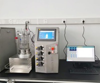 Bioréacteur de paillasse en verre à agitation magnétique 1L, cuve sous pression, contrôle PLC, pompe à commande automatique BLBIO-GC