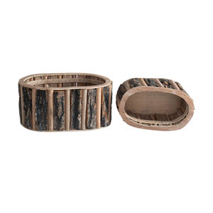 Maceta <span class=keywords><strong>de</strong></span> Madera Natural para Plantas Artificiales <span class=keywords><strong>de</strong></span> Exterior, Macetero <span class=keywords><strong>de</strong></span> Jardín <span class=keywords><strong>con</strong></span> Forma <span class=keywords><strong>de</strong></span> Tronco - Product Image 3