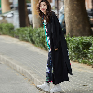 Top sals ultimate moda Patchwork Maxi abiti oversize abbigliamento donna stampa <span class=keywords><strong>Plus</strong></span> Size collo a Polo lungo camicia per donna - Product Image 5