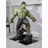 Statue de Hulk en résine grand format, très demandée, pour parc d'attractions, taille réelle, héros de film Marvel, sculpture en résine de Hulk