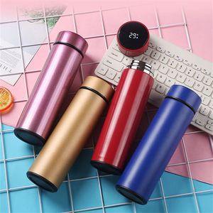 Botella DE AGUA DE ACERO INOXIDABLE personalizada de 500ml, termo con Sensor, pantalla de temperatura, frascos de vacío para bebidas frías y calientes, regalo - Product Image 3