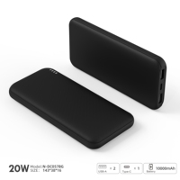 Batterie externe semi-solide NITIKA 10000mAh 20W PD, chargeur portable à double port à charge rapide, certifié 3C, PSE et CE