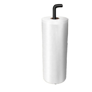 Porte-rouleau de papier long en acier inoxydable, sans perçage, pour sous-meuble de salle de bain, adhésif 3M, grande capacité, pour cuisine - Product Image 3