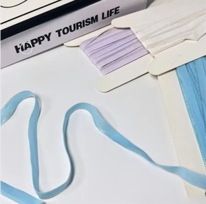 Lưỡi liềm ren siêu mỏng xương cá sọc nylon dây đeo đồ lót căng đàn hồi ban nhạc Spandex gói dải màu trắng - Product Image 2