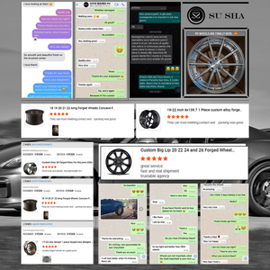 Ruote con serratura centrale per cerchi monoblocco forgiati personalizzati <span class=keywords><strong>Porsche</strong></span> spazzolati neri - Product Image 6