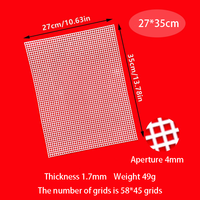 250608 Plaques en Toile Plastique 4mm, Maille Carrée pour Broderie au Point de Croix, Projets DIY, Tricot, Crochet, Sacs à Créer