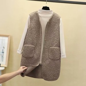 2022 Long Lamb Fleece <strong>Vest</strong> Women Winter <strong>Thermal</strong> Waistcoat Warm Fleece <strong>Vest</strong> Female Sleeveless Jacket <strong>Ladies</strong> <strong>Vests</strong> for Women - Product Image 3