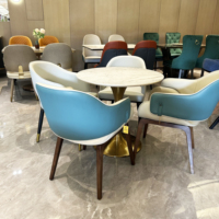 Ensemble de table et chaises de salle à manger en marbre, style nordique moderne, pour la maison et les restaurants