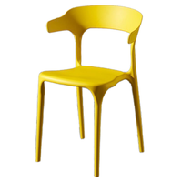 Chaise d'extérieur réglable en plastique au design moderne pour hôtel, restaurant, mobilier de maison coloré en PP, utilisation en appartement