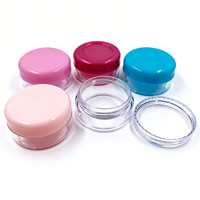 Mini pot rond en plastique PS avec couvercle noir, capacité 3g 5g 3ml 5ml, pour le stockage de concentrés cosmétiques, modèle CXT-088, moulage par injection