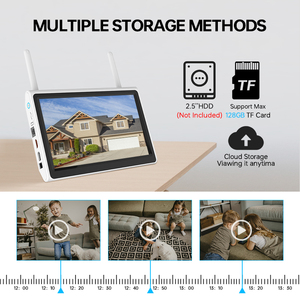 4MP 4CH panel năng lượng mặt trời Pin Wifi máy ảnh video giám sát kit 10 inch màn hình NVR eseecloud ứng dụng đám mây dữ liệu hệ thống an ninh - Product Image 4