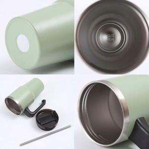 Custom logo 20oz 30oz Business Gifts Travel Sports Mug Thermos Double Wall Insulated Stainless Steel Grippy Tumbler With Handle - Product Image 3