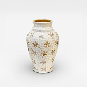 Jarrón de Flores Contemporáneo de Madera y Nácar Natural, Hecho a Mano, Ecológico, Decoración de Hogar de Lujo, Regalo Artesanal, OEM Personalizado - Product Image 3