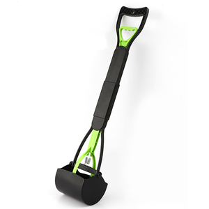 Bunnyhi SBQ001 - Recogedor de excrementos para mascotas, pala para recoger desechos, herramientas de limpieza para exteriores, recogedor de excrementos portátil con mango largo para perros - Product Image 1