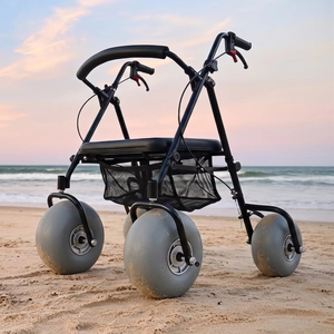 ARY MEDICAL Beach Walkers, cadre en aluminium léger, roues à ballons <span class=keywords><strong>pour</strong></span> la herbe, les pierres, toutes surfaces, permet de marcher sur la plage - Product Image 1
