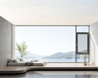 Fenêtre de villa à double vitrage isolant, fenêtre de balcon, fenêtre à moustiquaire, fenêtre au sol, fenêtre à battant en aluminium