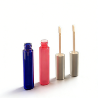 Tube à lèvres vide rond de 6 ml, emballage cosmétique en plastique personnalisé avec logo, tube à gloss