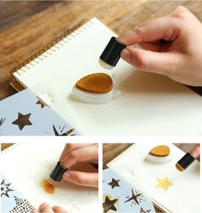 Manuel encre pâte maculage outil bricolage Vintage sceau Application et coloration éponge doigt lit fonctionnel dentelle règle <span class=keywords><strong>pour</strong></span> timbres - Product Image 6
