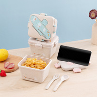 Boîte à lunch légère, écologique, sans BPA, résistante aux fuites, compatible micro-ondes, de qualité alimentaire, pour enfants, garçons et filles, avec compartiments, chauffable