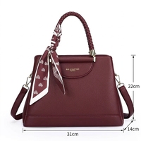 Sac à main en cuir PU de luxe au design tendance, bandoulière simple, sac fourre-tout élégant pour femmes