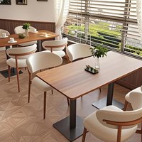 Ensemble de chaises et de tables de luxe modernes pour hôtel, mobilier de restaurant, chaises et tables de restaurant occidental, chaises en bois massif pour café