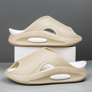 Claquettes d'extérieur unisexes en EVA blanches, antidérapantes, à bout ouvert, plates, décontractées pour l'été - Product Image 2