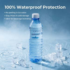 Étiquette thermorétractable en PVC imperméable pour bouteille de yaourt en plastique, impression de logo, étiquette imperméable pour bouteille d'eau de boisson - Product Image 2