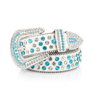 Nouvelle ceinture décorative femme strass mode Version coréenne plein diamant incrusté diamant PU large ceinture en cristal - Product Image 3