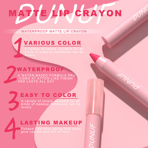 DUNUF Matita Rossetto Impermeabile Sexy <span class=keywords><strong>Rosso</strong></span> Nude Viola Tinta Opaca Lunga Durata Matita Labbra Cosmetico Trucco a Lunga Tenuta - Product Image 3