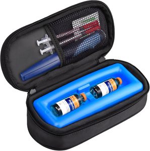 กระเป๋าเก็บอินซูลินแบบพกพา ปรับแต่งได้ ทนทาน พร้อมซิป EVA ป้องกัน  ใส่แผ่นน้ำแข็งและขวดอินซูลินได้ ดีไซน์ทันสมัย เหมาะสำหรับพกพาออกนอกบ้าน - Product Image 1