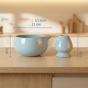 Tazón de Cerámica Japonés Personalizable, Chawan de Porcelana para Matcha, Soporte para Batidor de Té Grabado, Juego de Té y Café, Apto para Lavavajillas - Product Image 2