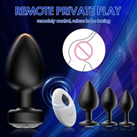 4-teiliges Analplug-Set Vibrierender Butt Plug mit Fernbedienung Vibratoren Erotikspielzeug für Frauen Männer Paare Analer Vibrator Prostata-Massagegerät