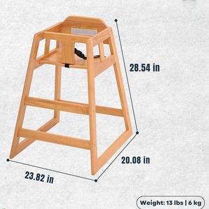Chaises hautes en bois pour bébés et tout-petits avec sangle de sécurité, <span class=keywords><strong>chaise</strong></span> <span class=keywords><strong>haute</strong></span> de qualité commerciale pour restaurant - Product Image 3