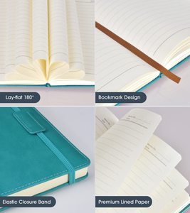Cuaderno <span class=keywords><strong>de</strong></span> Tapa Dura Personalizable <span class=keywords><strong>con</strong></span> Impresión, <span class=keywords><strong>de</strong></span> Cuero PU, para <span class=keywords><strong>Mujeres</strong></span> y Hombres, <span class=keywords><strong>con</strong></span> Cierre Elástico y Marcapáginas <span class=keywords><strong>de</strong></span> Cinta - Product Image 5